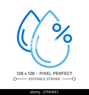 Humidity two color line icon Stock Vector