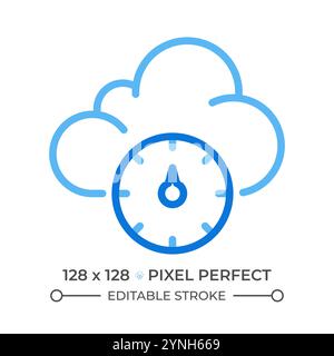 Atmospheric pressure two color line icon Stock Vector