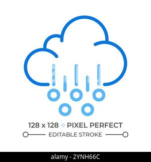 Hail two color line icon Stock Vector