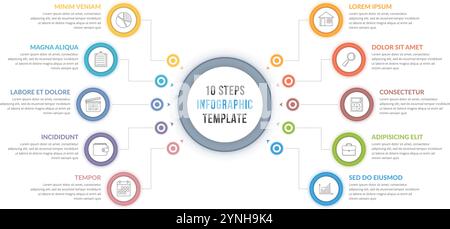 Vector illustration infographics ten options Stock Vector Image & Art ...