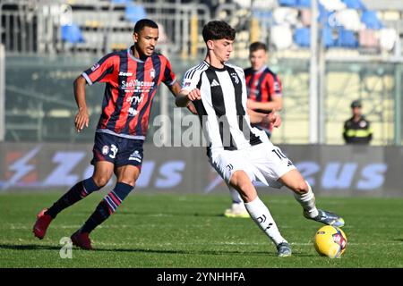 Lorenzo Anghele and Thomas Schiro during Fc Crotone vs Juventus Next Gen, Italian soccer Serie C match in Crotone, Italy, November 24 2024 Stock Photo