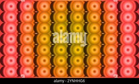Abstract background with red yellow pattern of radial circles Stock Vector