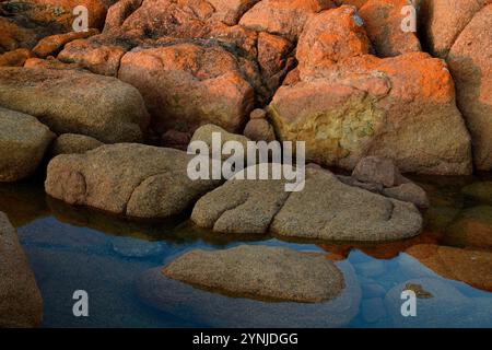 Australia, Tasmania, East Coast, Coles Bay, Freycinet National Park, The Hazards, Sleeping Rocks Stock Photo