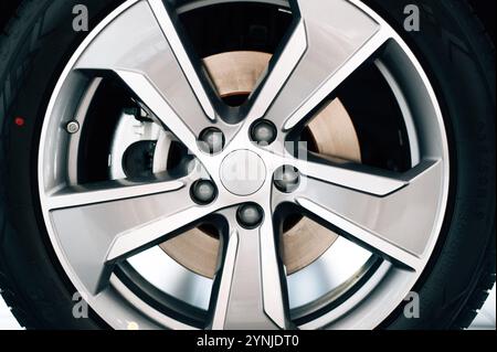 Car wheel on a car. High quality photo Stock Photo