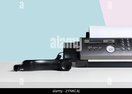 Fax machine in office Stock Photo