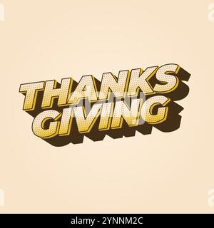 Thanksgiving text effect design for social media ads Stock Vector