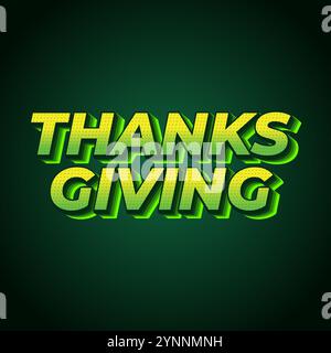 Thanksgiving text effect design for social media ads Stock Vector