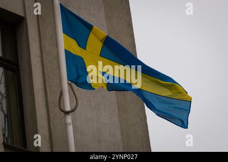 RIGA, Latvia. 26th Nov, 2024. Baiba Braze, Minister of Foreign Affairs of Latvia meets with Jessica Rosencrantz, Minister for EU Affairs of Sweden. Credit: Gints Ivuskans/Alamy Live News Stock Photo