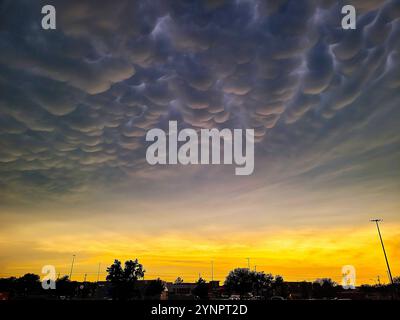 Weird clouds after thunderstorm Stock Photo