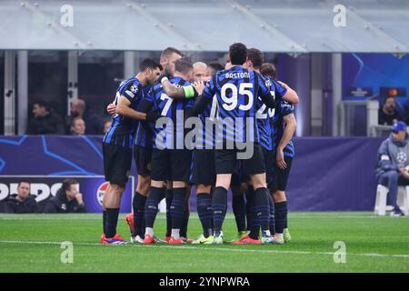 Milano, Milano, ITALIA. 26th Nov, 2024. During the Champions League match 26/11/2024 Football match between FC International Milan vs LB Lipsia at the San Siro stadium Milan.In the photo: (Credit Image: © Fabio Sasso/ZUMA Press Wire) EDITORIAL USAGE ONLY! Not for Commercial USAGE! Stock Photo