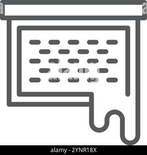 Dripping honey from apiary frame. Beehive production symbol Stock Vector