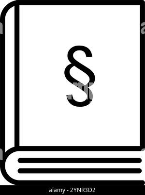 code, law, paragraph - vector icon Stock Vector