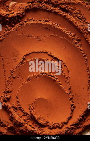 Cocoa Powder Top View Stock Photo
