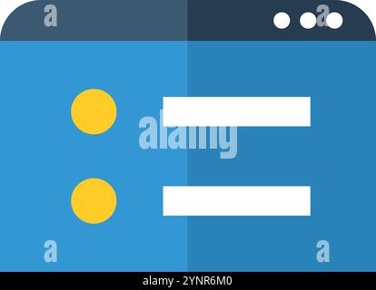 App color icon. Computer interface window element isolated on white background Stock Vector
