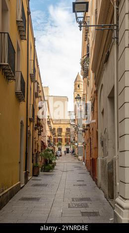 CAGLIARI, SARDINIA - October 9, 2024: Cagliari, the historic capital of Sardinia, offers stunning coastal views, rich Italian heritage, and vibrant Me Stock Photo