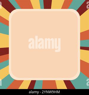 Vintage vinyl record cover in disco 70s style Stock Vector