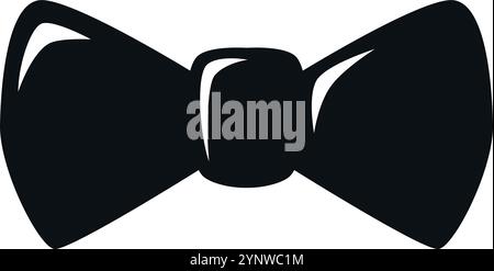 A black bow tie with a white background Stock Vector