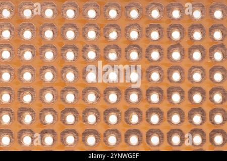 Close up of copper prototyping PCB surface Stock Photo