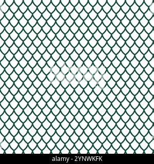 Dragon skin seamless pattern. Linear scales Stock Vector