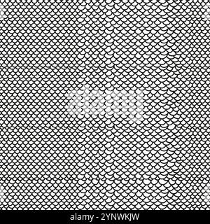 Dragon scales hand drawn seamless pattern Stock Vector