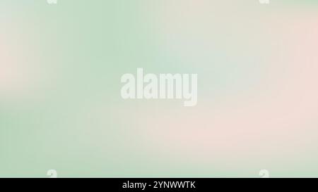 Abstract mint color air banner. Blurred light pink fresh gradient background. Pastel green sky smooth spots. Neutral Liquid stains banner with place f Stock Vector