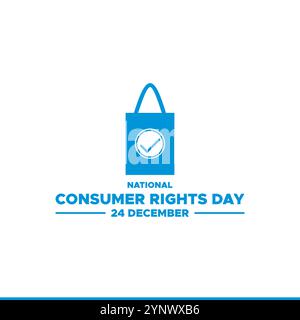 National Consumer Rights Day Observed every year of 24 December , Business Store Vector banner, flyer, poster and social medial template design. Stock Vector