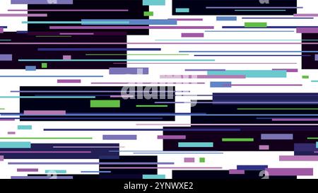 A colorful, pixelated image with a lot of different colors and shapes Stock Vector