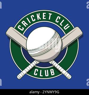 Cricket Logo, Sports Logo Design, Cricket Team Emblem, Custom Cricket Logo, Modern Cricket Design, Cricket Club Branding, Stylish Cricket Emblem, logo Stock Vector