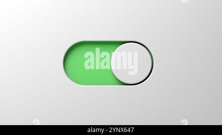 Switch button. On. 3d illustration. Stock Photo