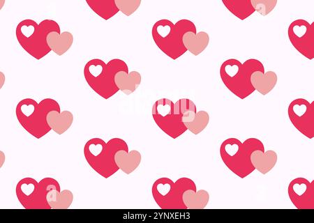 Cute heart pattern. Vector illustration. Stock Vector