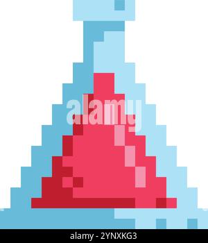 video game items pixelated bottle Stock Vector