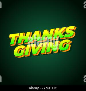 Thanksgiving text effect design for social media ads Stock Vector