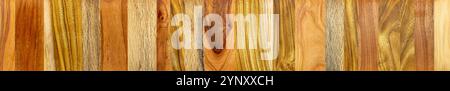 Vertical wooden planks showing variety of colors and textures Stock Photo