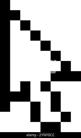 A black and white image of a mouse clicker with a pixelated look. The image is of a computer mouse clicker, which is a small device used to click on a Stock Vector