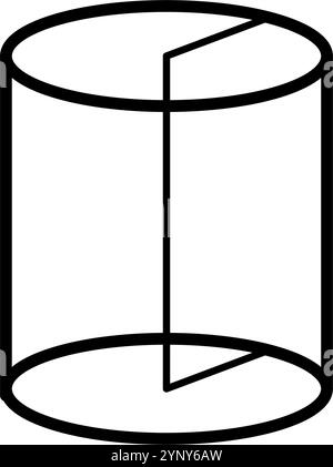 cylinder rotating solid - vector icon Stock Vector