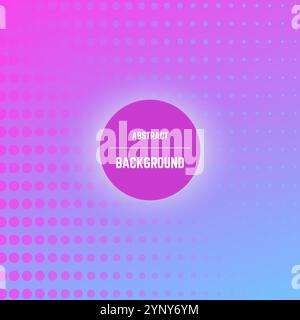 Abstract colorful background with dots, halftone effect and circle in center. Vector illustration. Stock Vector