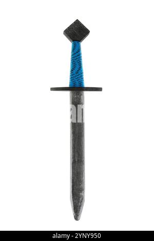 Children woden toy sword isolated on white background with clipping path Stock Photo