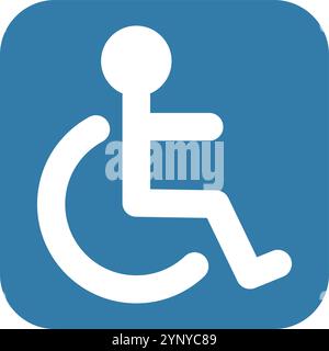 Wheelchair symbol - vector icon  Stock Vector