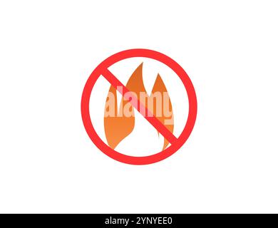 No fire allowed, fireproof icon. Vector illustration. Stock Vector