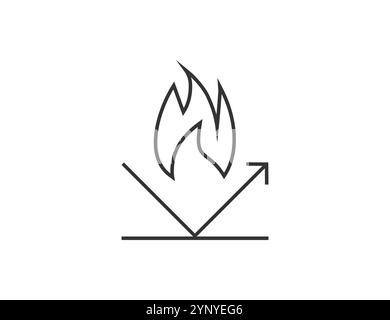 No fire allowed, fireproof icon. Vector illustration. Stock Vector