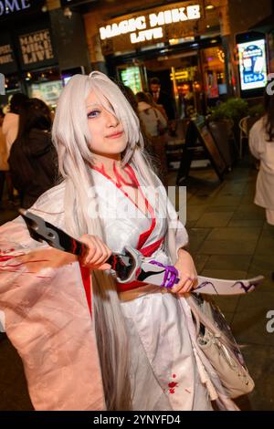 People in fancy dress celebrating, Halloween, Leicester Square, London, UK.  31 Oct 2024 Stock Photo