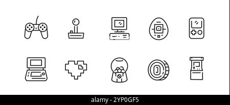 Game Icons Set Stock Vector