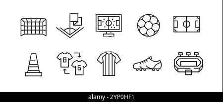 Soccer Icons Set Stock Vector
