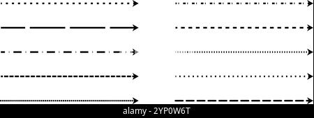Black straight thin arrow set. Long thin arrows collection. Doodle sketched pointers and direction lines. Outline stripe design elements bundle for flyer, poster, brochure, booklet, banner. Vector Stock Vector
