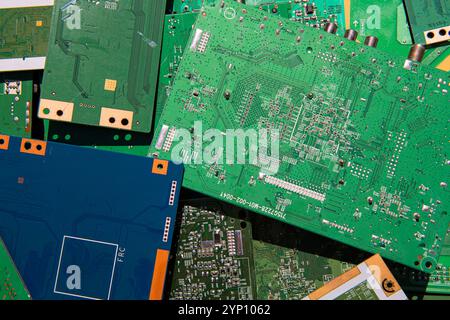 Advanced Technology Concept. Circuit Board CPU Processor Microchip Starting Artificial Intelligence Digitalization of Neural Networking and Cloud Stock Photo