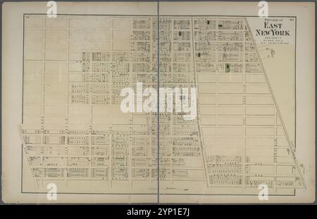 Portion of East New York. New Lots Tn. Kings Co. L.I. [Truxton Street to Bay Avenue, Hopkinson avenue to Butler Avenue.] 1873 by Beers, F. W. (Frederick W.) Stock Photo