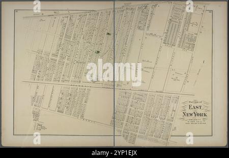 Portion of East New York. New Lots Tn. Kings Co. L.I. [Jamaica Plank Road to Liberty Avenue, Eldert Avenue to Eldert Lane.] 1873 by Beers, F. W. (Frederick W.) Stock Photo