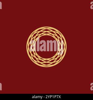 Geometric Letter O Logo Design Stock Vector