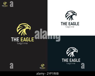 Majestic Flight Eagle logo: A Modern Icon of Freedom Stock Vector