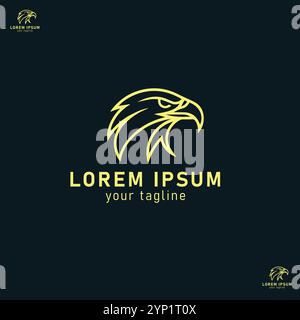 Golden Eye Eagle (logo): Precision and Elegance in One Stock Vector